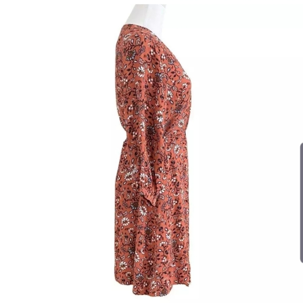 #126 Frank and Oak Ladies Flower Print Dress Size Medium - Picture 3 of 11